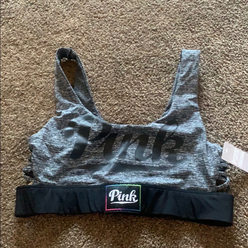 Pink sports bra